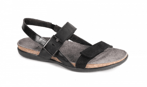 NAOT Sandals Black Coal Combo / 35 / M Naot Womens Norah Sandals - Black Crackle/ Coal
