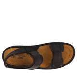 NAOT Sandals Naot Mens Arthur Velcro Sandal - Oily Coal Nubuck/Oily Midnight Suede