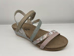 NAOT Sandals Naot Womens Hero Wedge Sandals - Floral Linen Combo