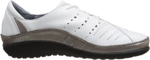 NAOT Shoe Naot Womens Kumara Lace Up Shoes - White/Silver Threads
