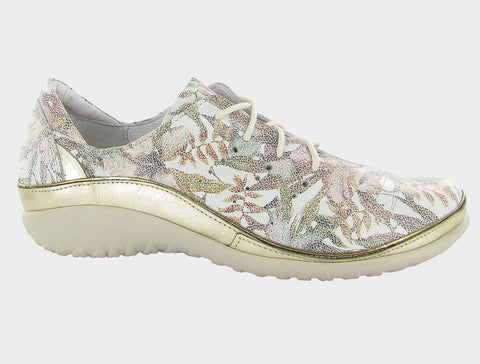 NAOT Shoe White Floral / 35 / M Naot Womens Kumara Lace Up Shoes - White Floral