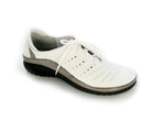 NAOT Shoe White Silver Threads / 35 / M Naot Womens Kumara Lace Up Shoes - White/Silver Threads