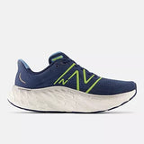 New Balance Shoe Blue / 7 / 2E (Wide) New Balance Mens Fresh Foam X More v4 Running Shoes - Blue/Yellow