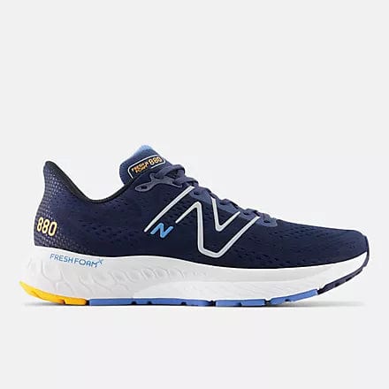 New Balance Shoe New Balance Men's  Fresh Foam X 880v13 Running Shoes  - NB Navy w Heritage Blue/ Hot Marigold