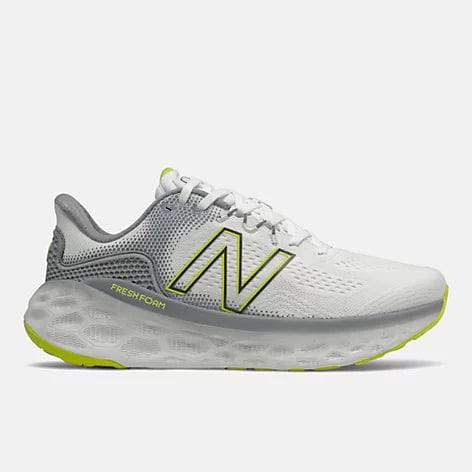 New Balance Shoe New Balance Mens Fresh Foam More v3 Running Shoes - Sulphur Yellow/ Ocean Grey