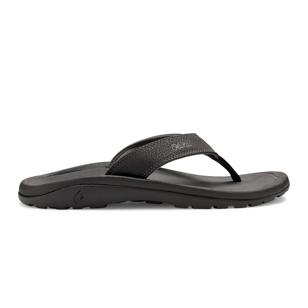 OluKai Sandal Olukai Mens Ohana Sandals - Black/ Dark Shadow