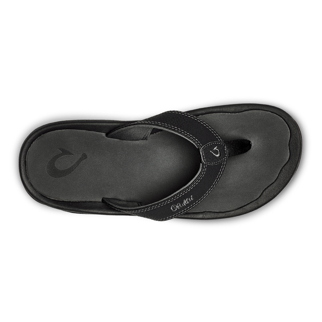 OluKai Sandal Olukai Mens Ohana Sandals - Black/ Dark Shadow