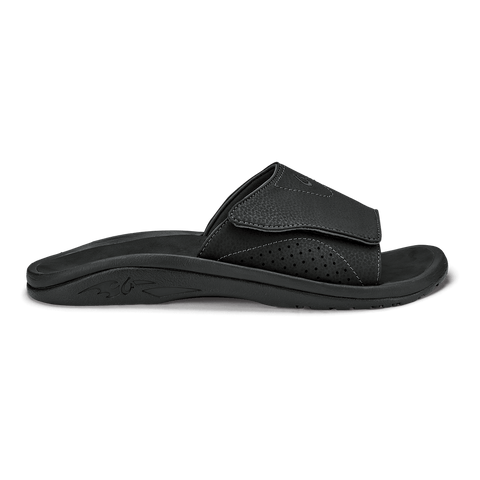 OluKai Sandals Black / 7 / M OluKai Mens Nalu Slide Sandals - Black