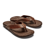 OluKai Sandals OluKai Mens Hiapo Sandals - Rum/ Dark Wood
