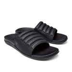 OluKai Sandals OluKai Mens Maha 'Olu Slide Sandals - Black