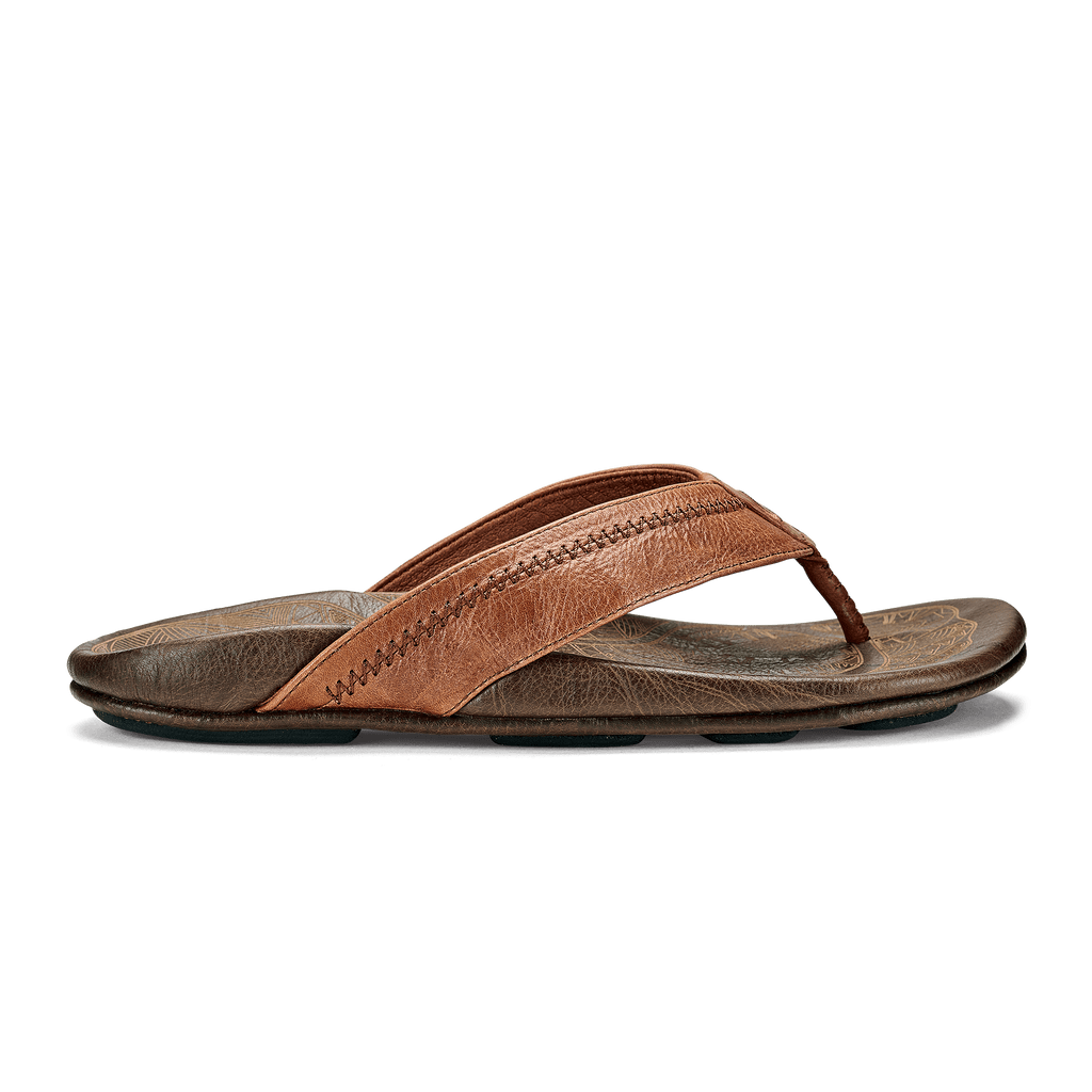 OluKai Mens Hiapo Sandals - Rum/Dark Wood – Sole To Soul Footwear Inc.