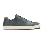 OluKai Shoe Charcoal / 8 US / M (Medium) Olukai Mens Lae'ahi Li'Ili Leather Sneaker- Charcoal