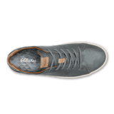 OluKai Shoe Olukai Mens Lae'ahi Li'Ili Leather Sneaker- Charcoal