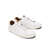 OluKai Shoe Olukai Mens Lae'ahi Li'Ili Leather Sneaker- White