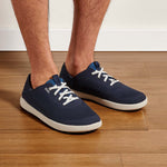 OluKai Shoe OluKai Mens Moku Pae Slip On Shoes - Trench Blue/ Off White