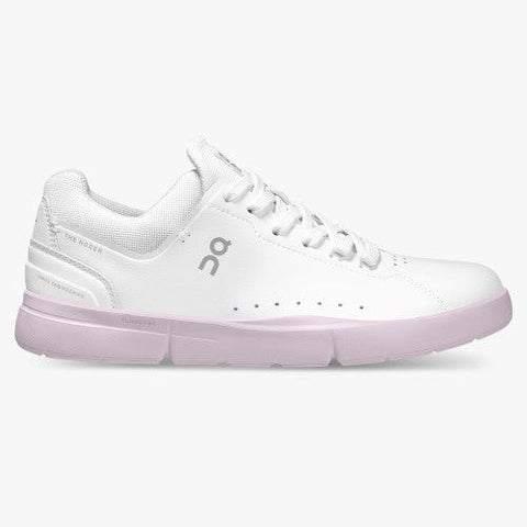 On Shoe White/ Lily / 5 / M On Running Womens Roger Advantage Shoes - White/ Lily