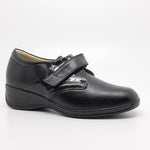 Portofino Shoe Black / 35 / M Portofino Womens Nappa Leather Velcro Oxford - Black/ Croc