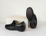Portofino Shoe Portofino Womens Nappa Leather Cocco Grand Oxfords - Black