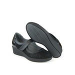 Portofino Shoe Portofino Womens Nappa Leather St.Victory Velcro Oxford - Black/Nero