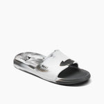 Reef Sandals White / 7 / M Reef Mens Oasis Slide Sandals - White Grey/ Marble