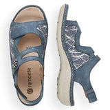 Remonte Sandals Remonte Womens Two Strap Sandals - Blue Combi