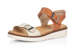 Remonte Sandals Remonte Womens Two Strap Sandals - Brown Combination