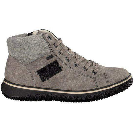 Rieker Boots 36EU / M / Grey Rieker Womens Low Lace Boots - Grey