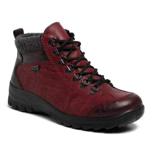 Rieker Boots Red / 35EU / M Rieker Womens Lace/Zip Boots - Red