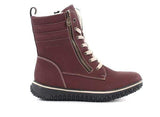 Rieker Boots Red / 38EU / M Rieker Womens Mid Lace Boots - Red