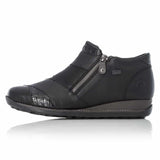 Rieker Boots Rieker Womens Dual Zip Boots - Black