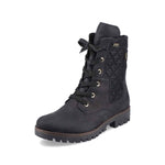 Rieker Boots Rieker Womens Mid Quilted Boots - Black