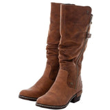 Rieker Boots Rieker Womens Tall Zip Boots - Brown