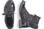 Rieker Boots Rieker Womens Zipper and Lace Boots - Black