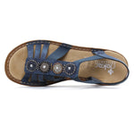 Rieker Sandals Rieker Womens Elastic Strap Sandals - Blue