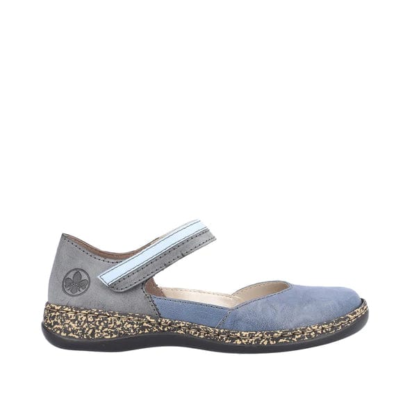 Rieker Womens Slip On Mary Jane Shoes Blue Sole To Soul