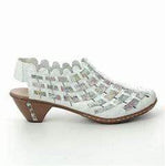 Rieker Shoe Copy of Rieker Womens Weave Heels -White