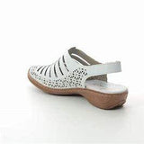 Rieker Shoe Rieker Womens Slingback Velcro Shoes - White