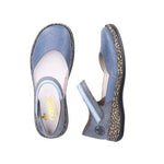 Rieker Shoe Rieker Womens Slip On Mary Jane Shoes - Blue