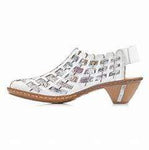 Rieker Shoe Rieker Womens Woven Heels - White Combination