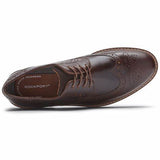 Rockport Shoe Rockport Mens Kenton Wingtip Toe Dress Shoes (WIDE) - Tan Leather