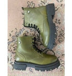 Shalo Boots 36 / M / Khaki Shalo Womens Octavia Chunky Army Boots - Kaki