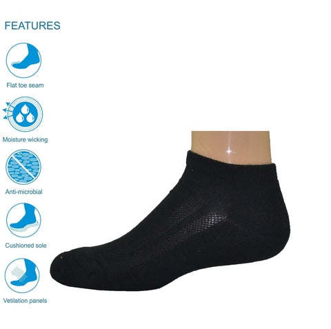Simcan Socks Black / Small Simcan Womens Comfort Diabetic Shortees Socks - Black (1 pair)