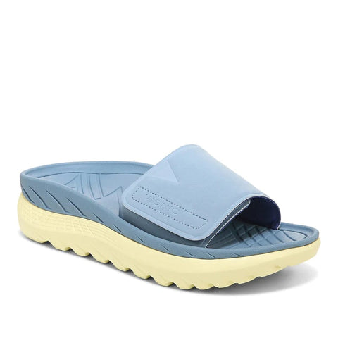 Sole To Soul Footwear Inc. 5 / M / Blue Vionic Womens Rejuvenate Velcro Slides - Blue Shadow