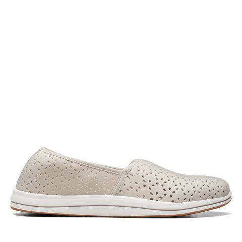 Sole To Soul Footwear Inc. Taupe / 5 / D (Wide) Clarks Womens Breeze Emily Slip Ons - Light Taupe