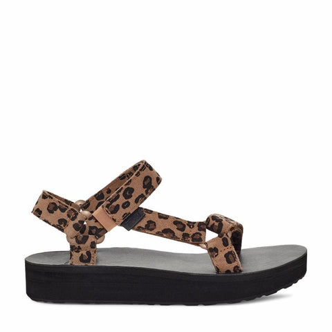 Teva Sandals 5 / M / Leopard Black Teva Womens Midform Universal Sandals - Leopard