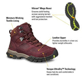 Vasque Boots Vasque Womens Talus AT UltraDry Hiking Boots (Wide)- Rum Raisin/ Green Glow
