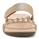 VIONIC Sandals Vionic Womens Jeanne Sandals- Gold Metallic Leather