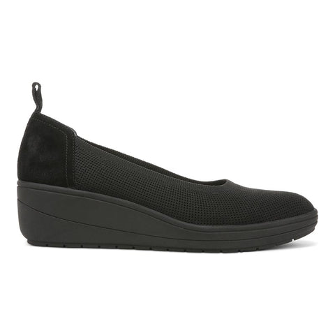 VIONIC Shoe Black / 5 / M Vionic Womens Jacey Knit Wedged Shoe - Black