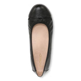 VIONIC Shoe Vionic Womens Amorie Ballet Flats - Wavy Black Leather