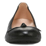 VIONIC Shoe Vionic Womens Amorie Ballet Flats - Wavy Black Leather
